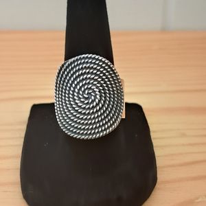 Twisted Spiral Sterling Silver Ring